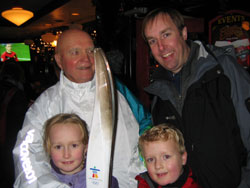 Jeffrey Kerr with Olympic torch bearer and former Olympian Paul Henderson